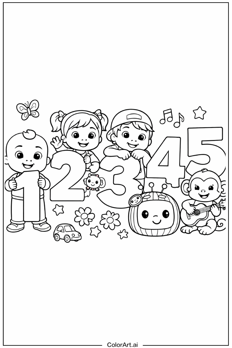 Cocomelon with Numbers Theme