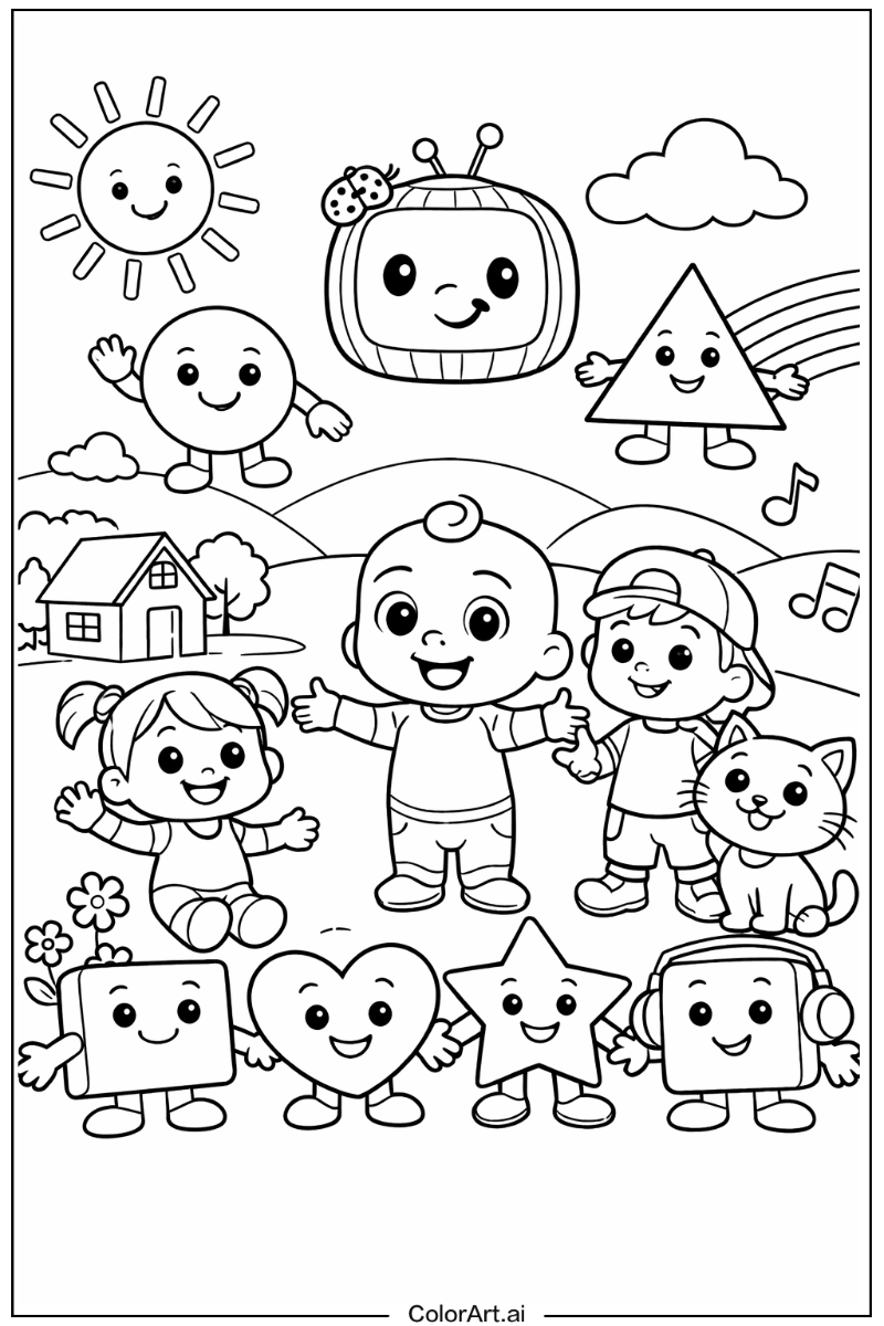 Shapes Cocomelon Scene