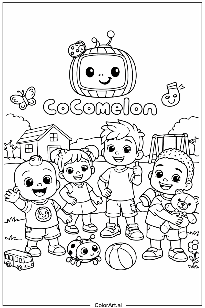 Cartoon Cocomelon Scene