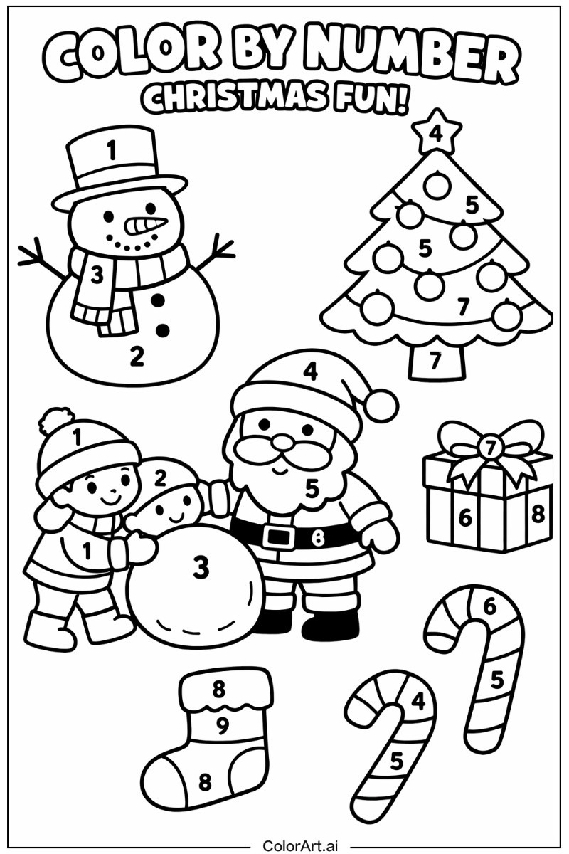 color by number christmas Having Fun 2