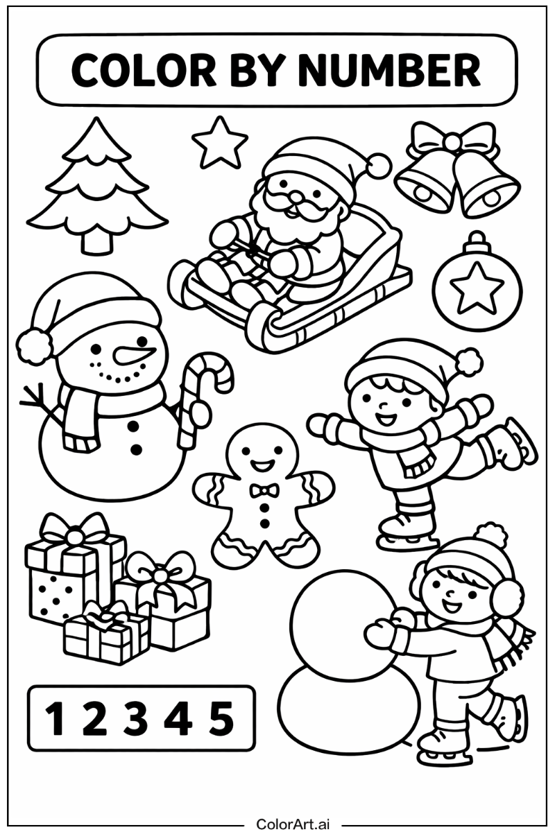 color by number christmas Having Fun 4