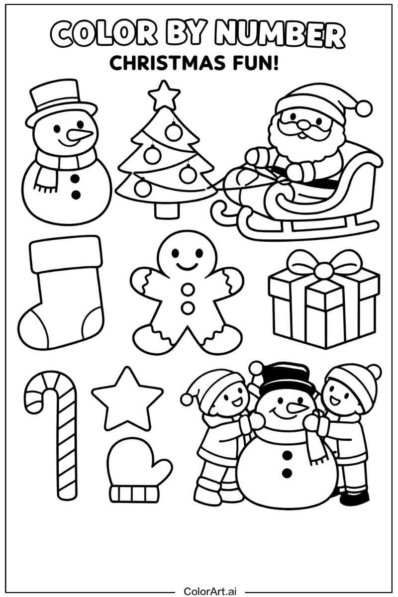 color by number christmas Having Fun 1