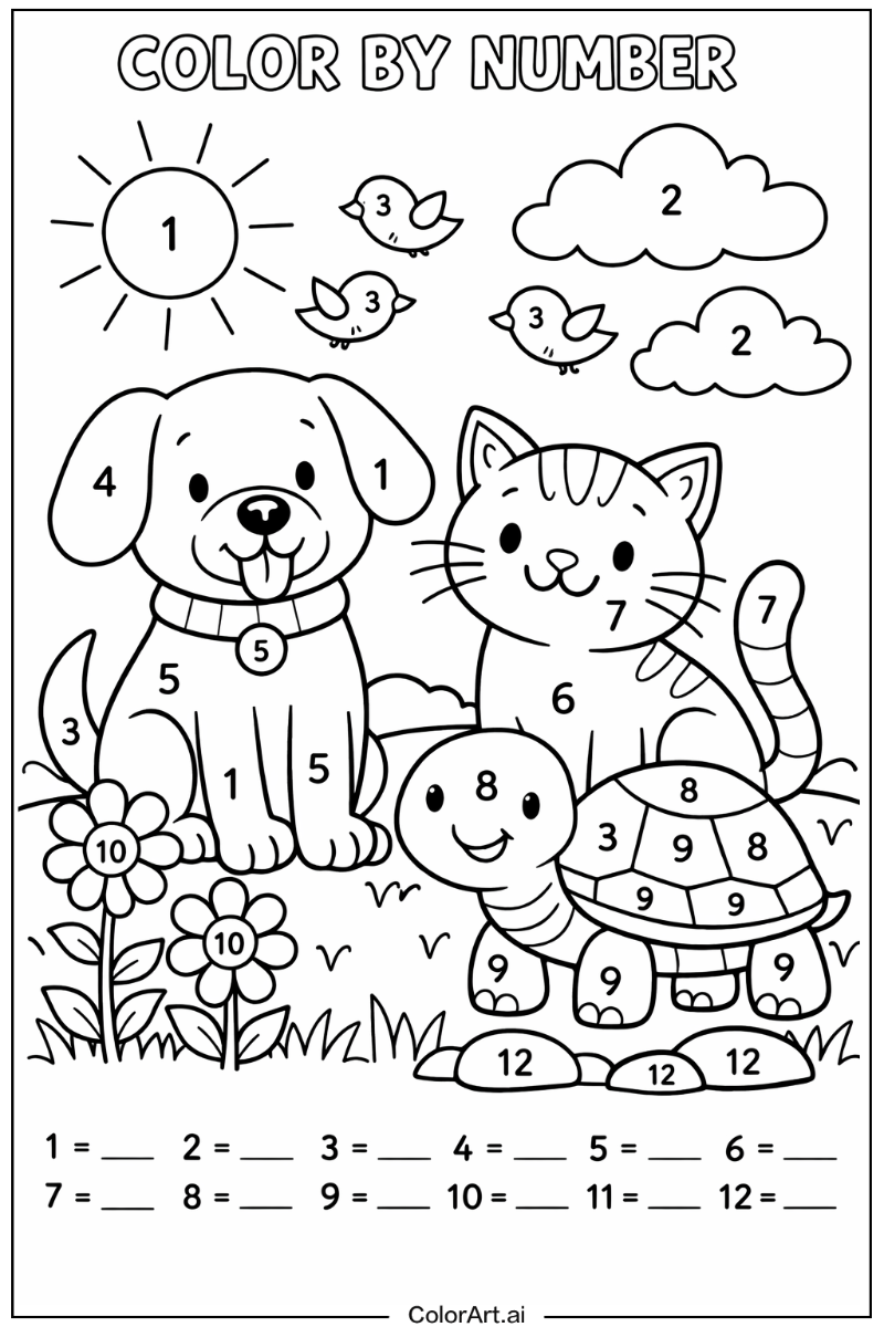 Color by number with Friends 2