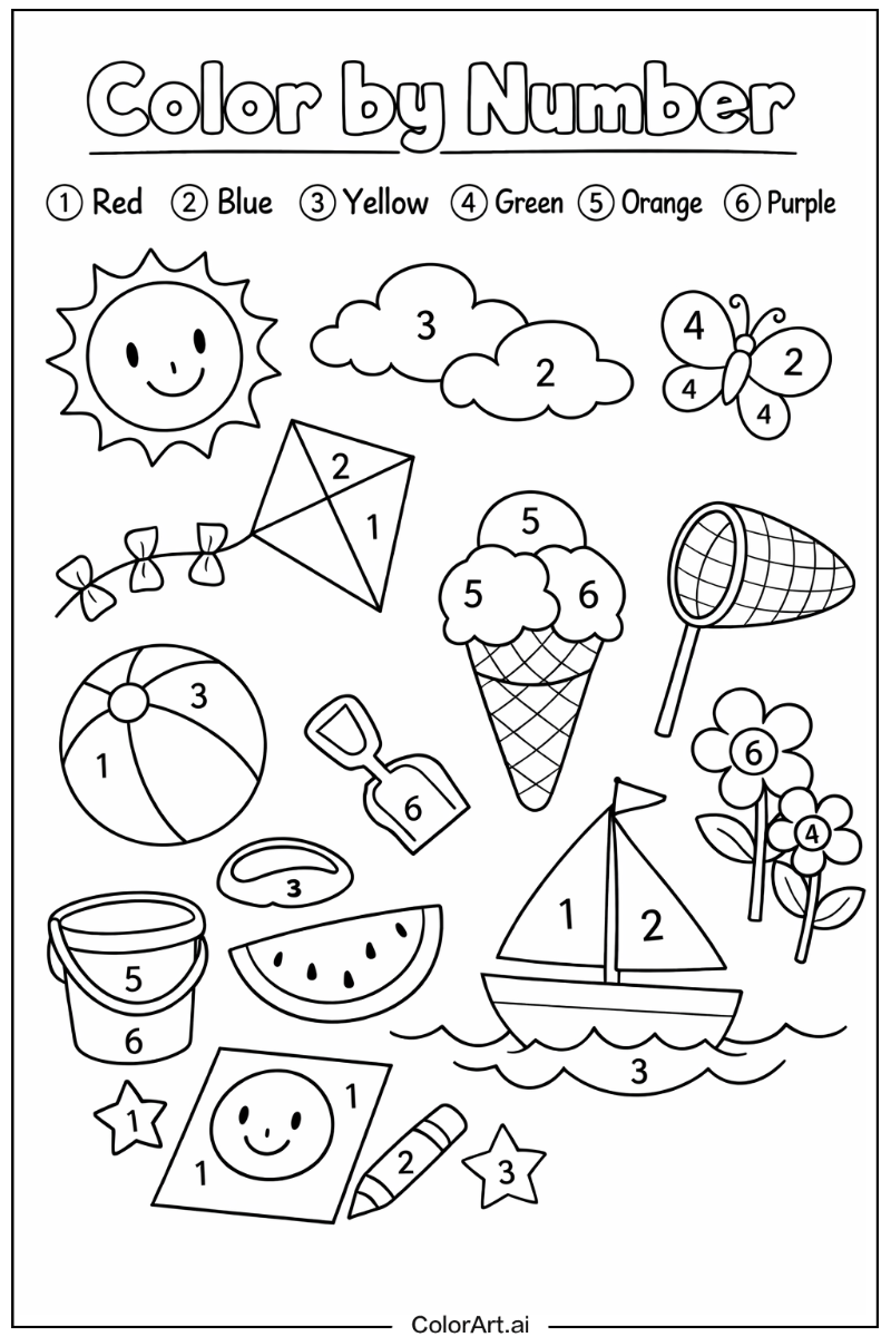 Color by number Having Fun 2