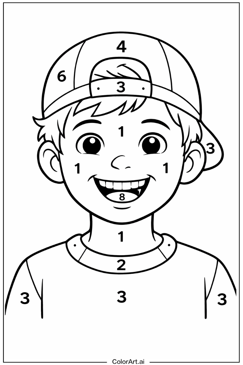 Happy Color by number Portrait 3