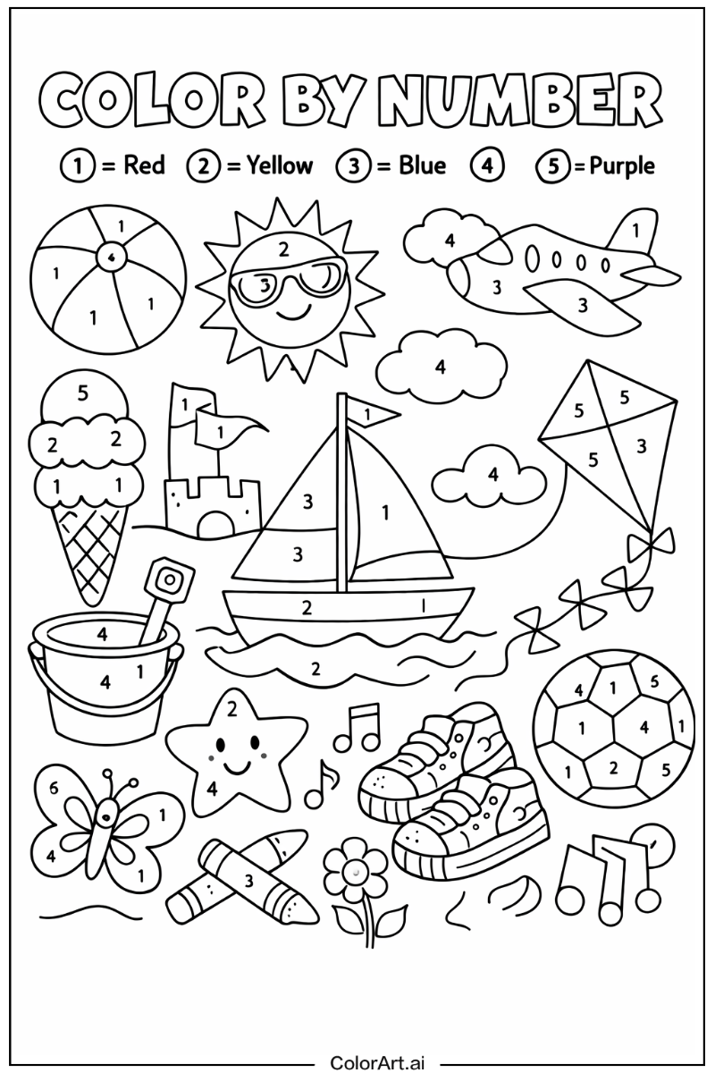 Color by number Having Fun 3