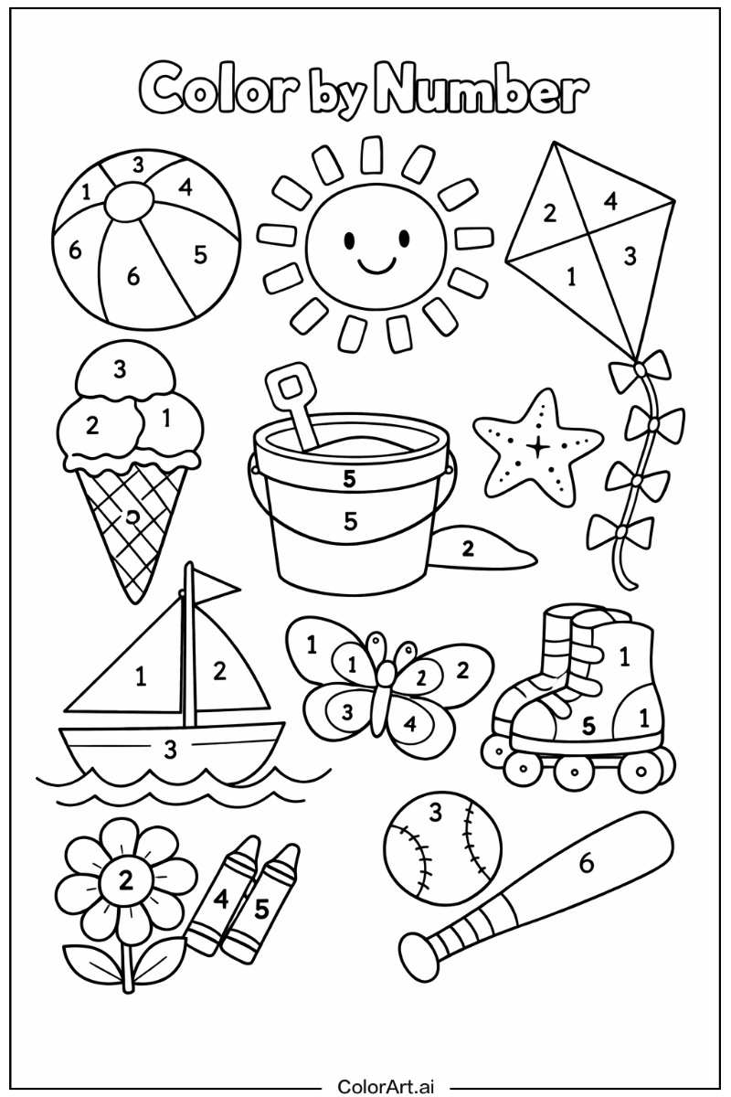 Color by number Having Fun 4