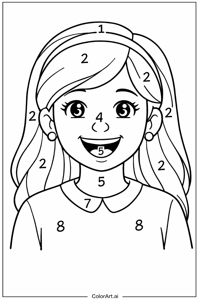 Happy Color by number Portrait 5