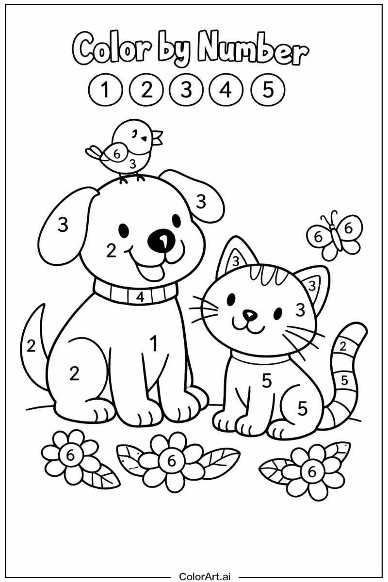 Color by number with Friends