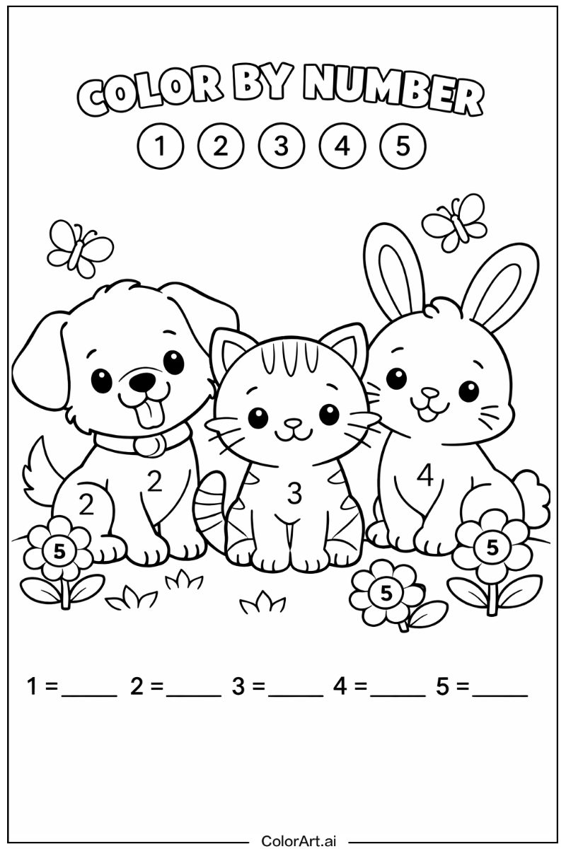 Color by number with Friends 6