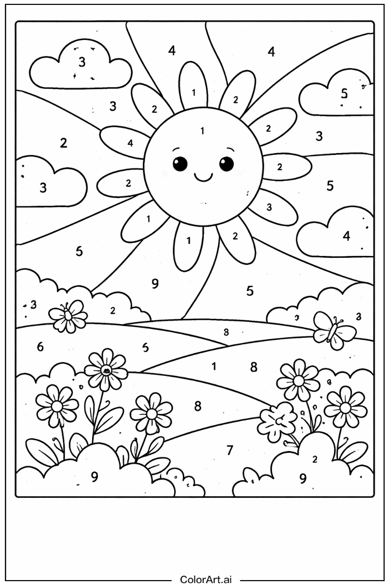 Color by number Under the Sun