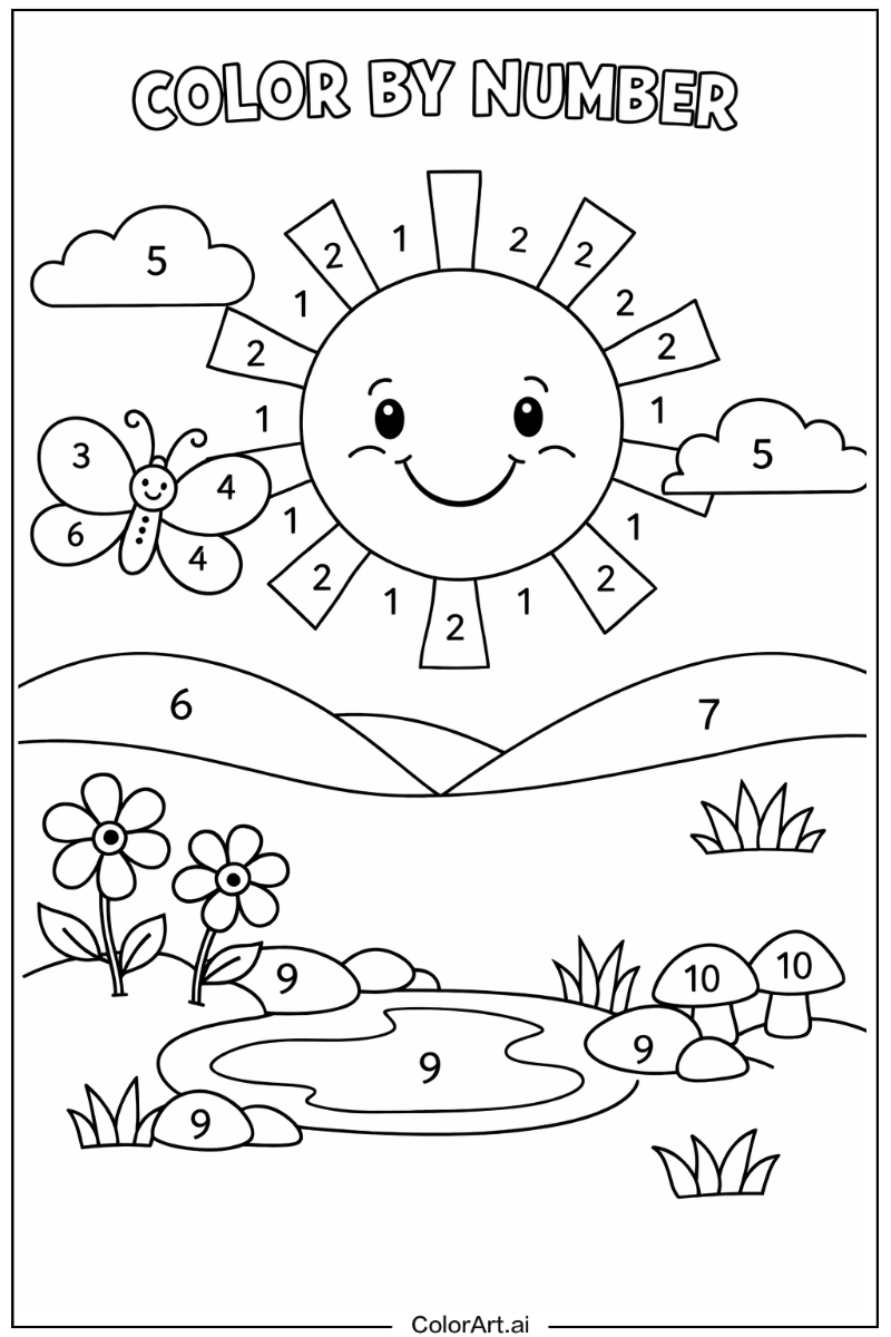 Smiling Color by number