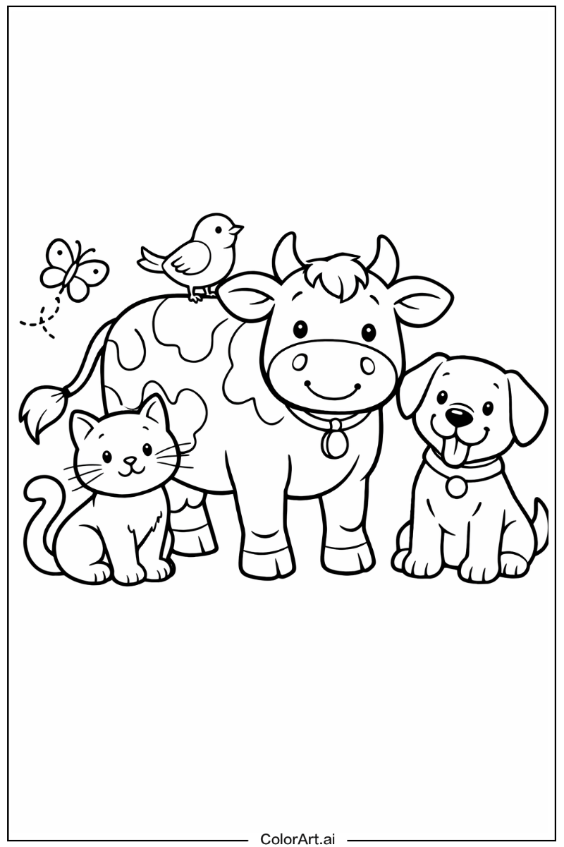 Cow with Friends 1