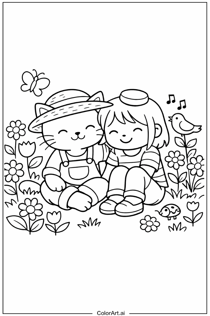 cozy friends in a Garden 2
