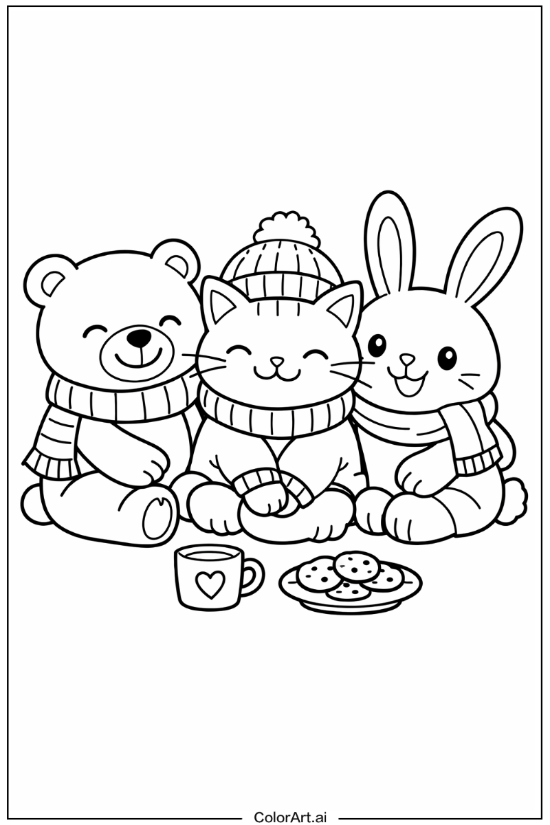 Happy cozy friends 2