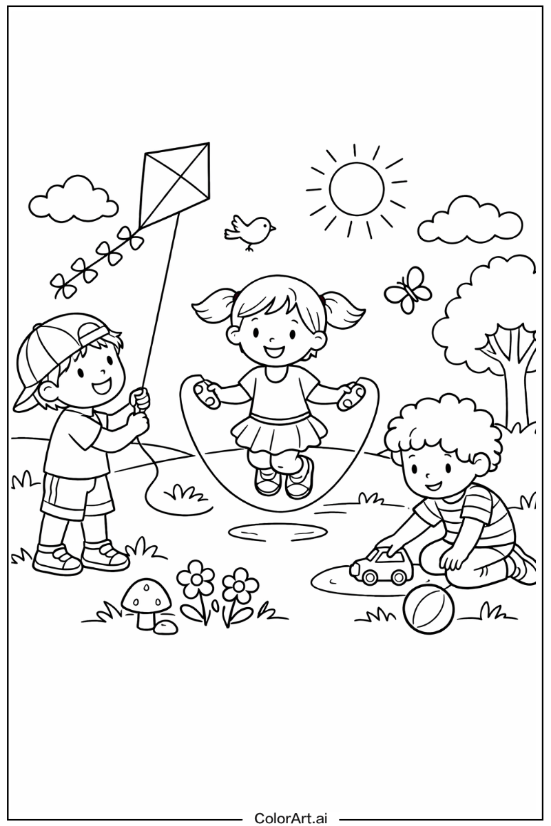 cozy friends Playing Outside 1