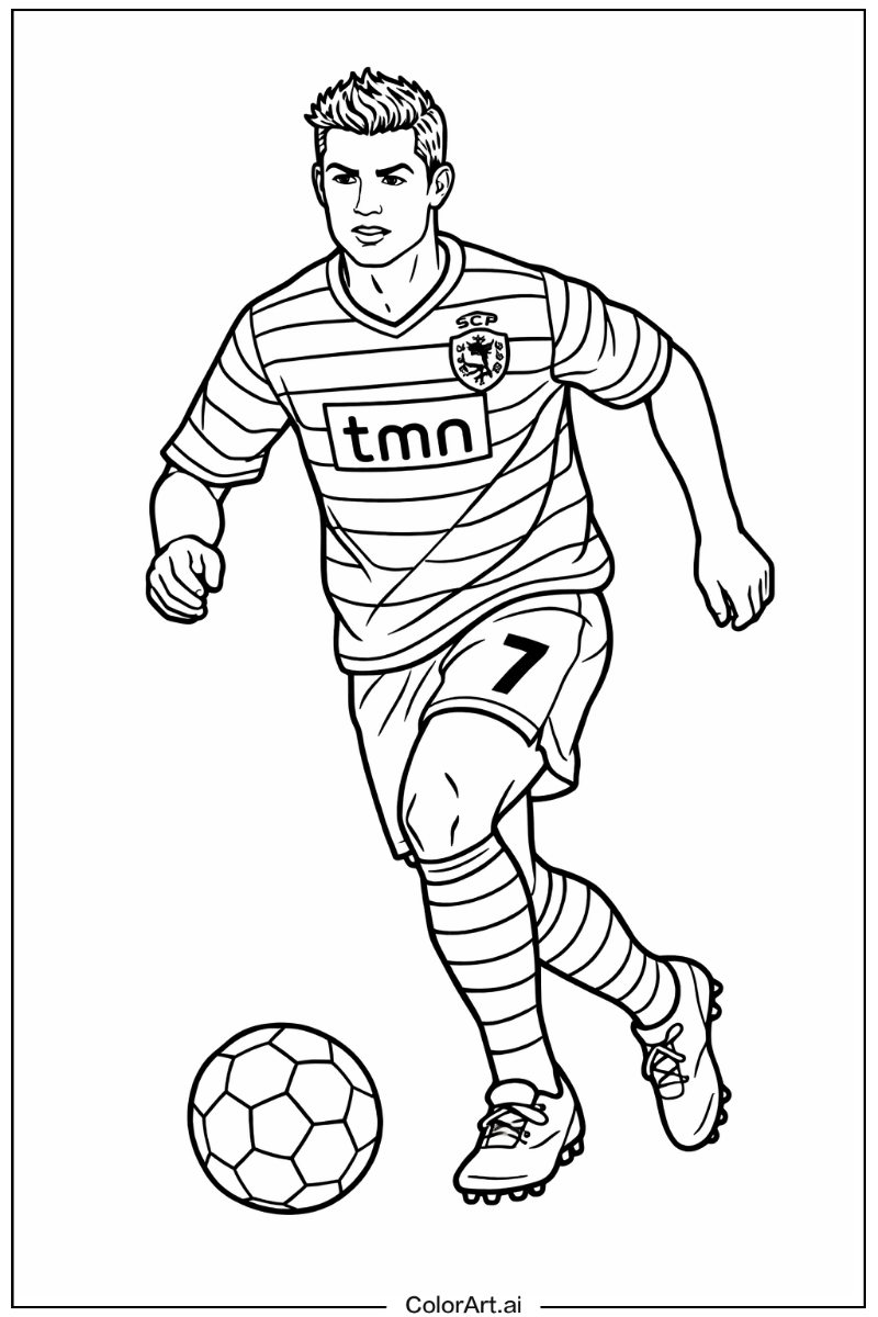 51 Páginas para Colorear de Cristiano Ronaldo Gratis