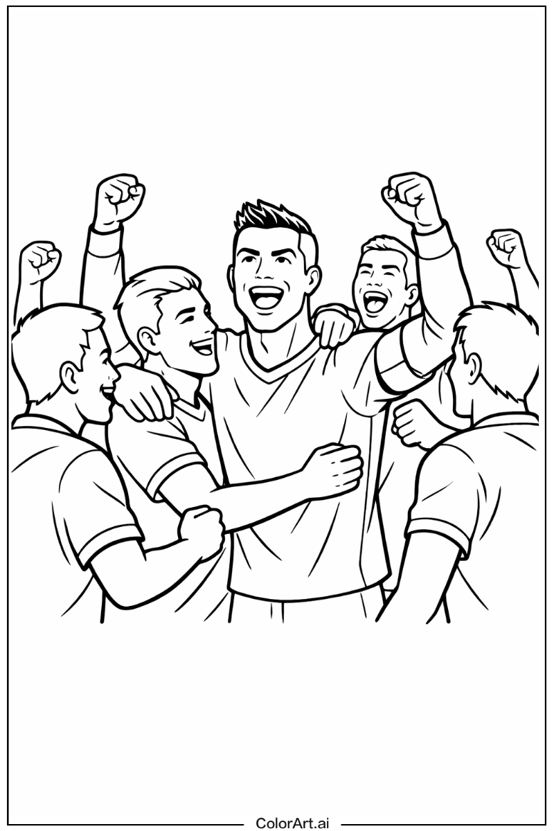 Cristiano Ronaldo with Cristiano ronaldo team celebration Theme