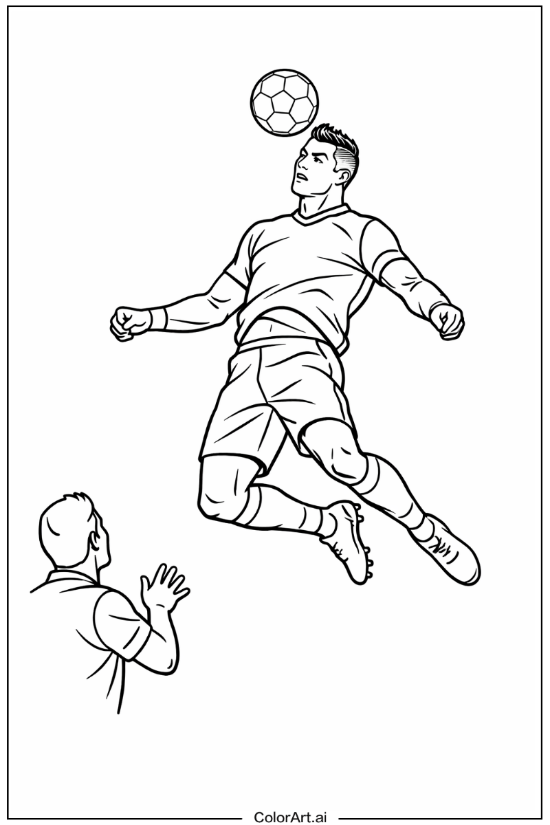 Cristiano Ronaldo with Cristiano ronaldo jumping header Theme 2