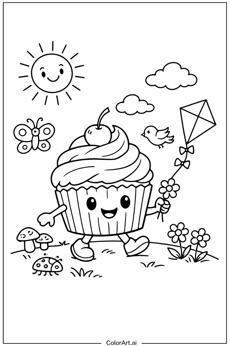 cupcake Playing Outside 2