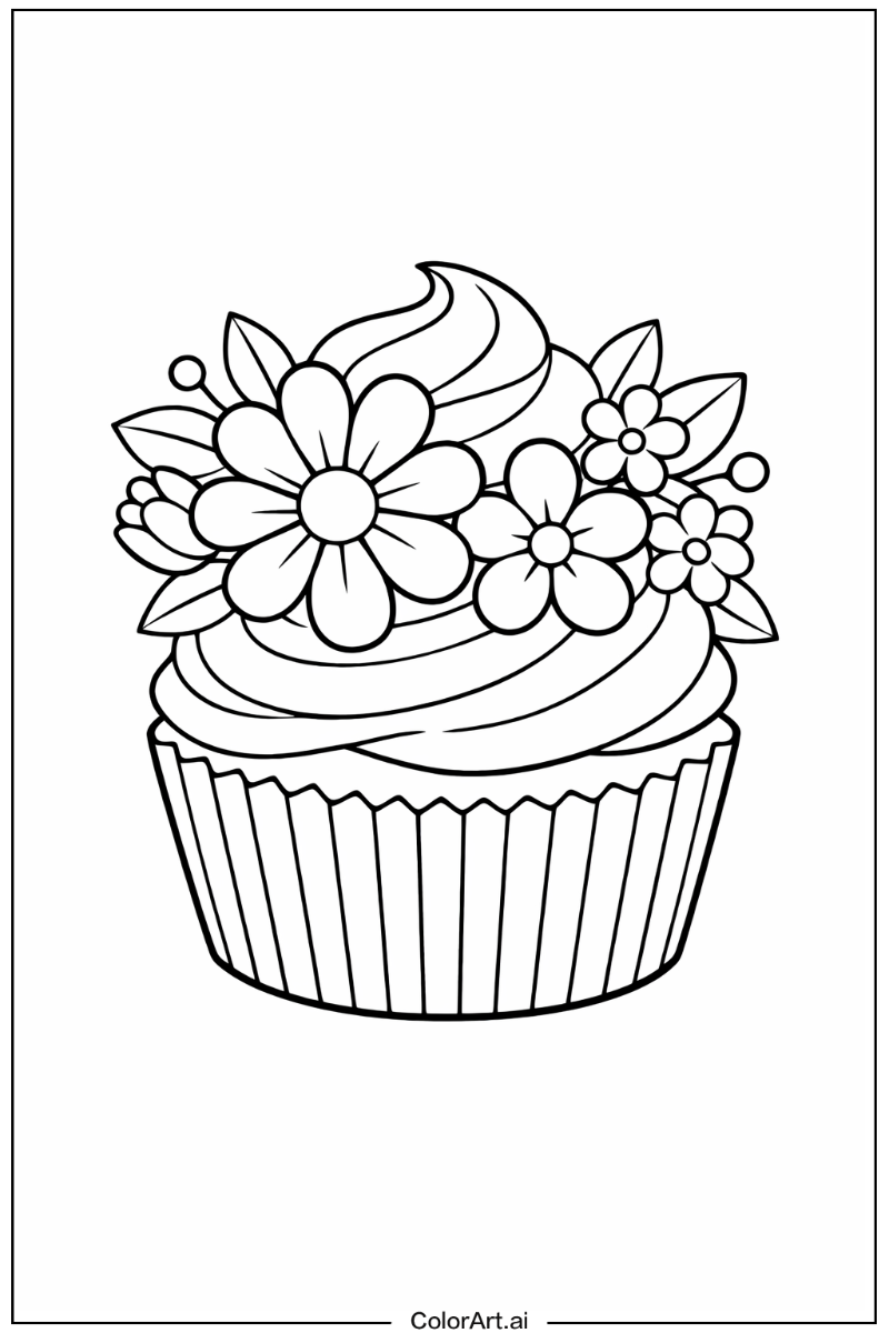 cupcake with Flowers 2