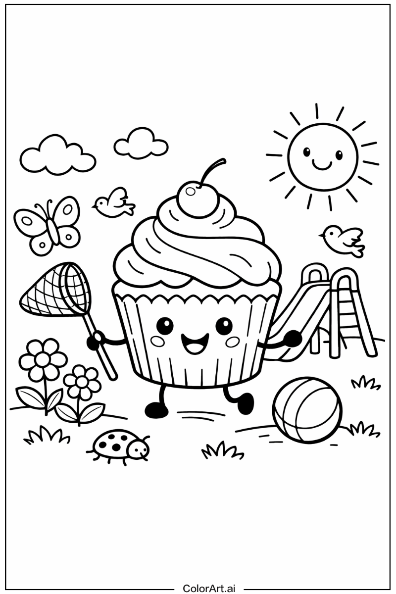 cupcake Playing Outside 3