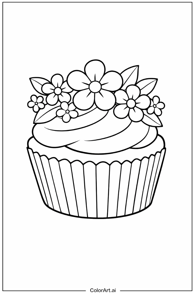 cupcake with Flowers 3