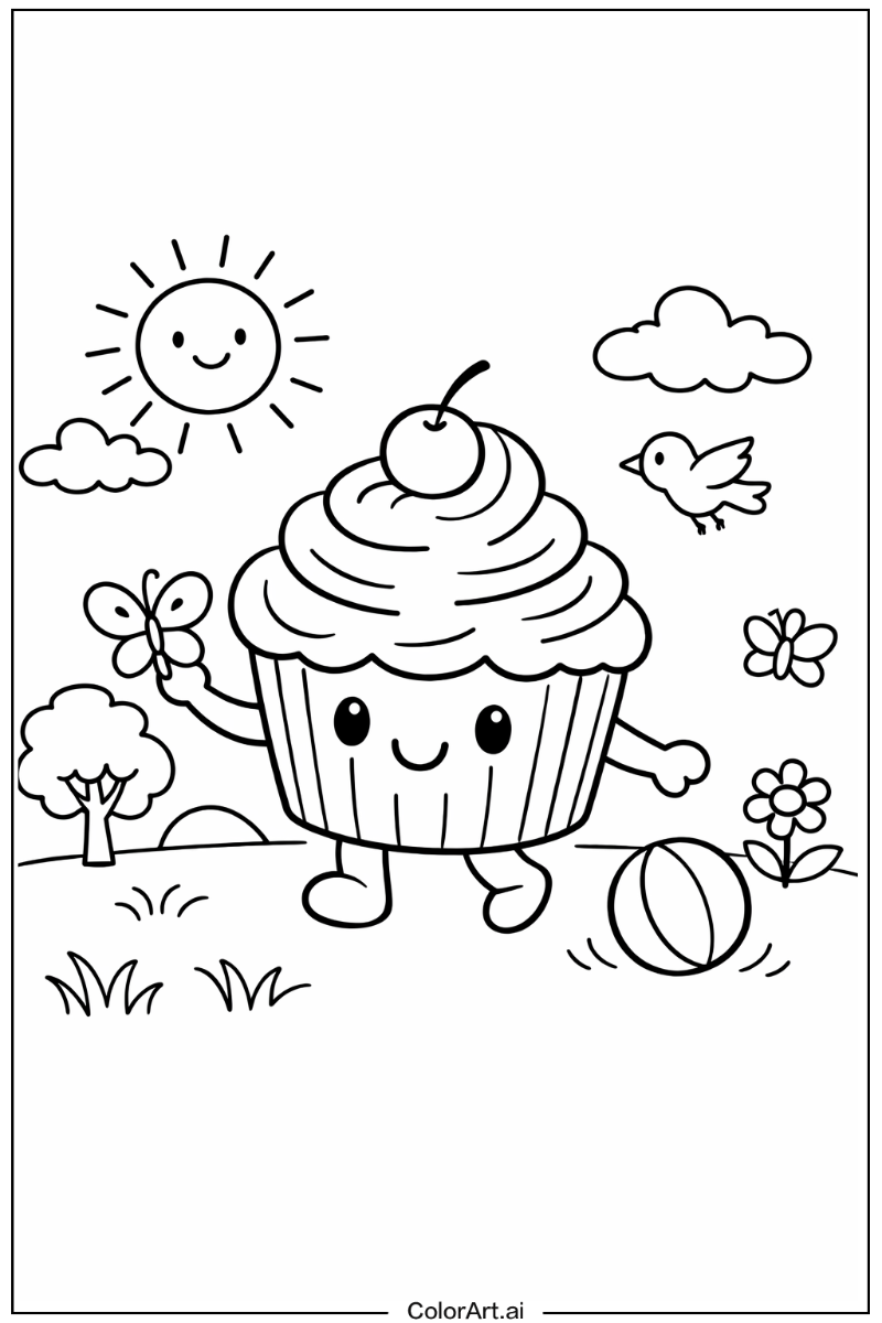 cupcake Playing Outside 4