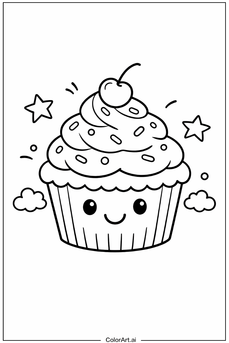 Smiling cupcake 4