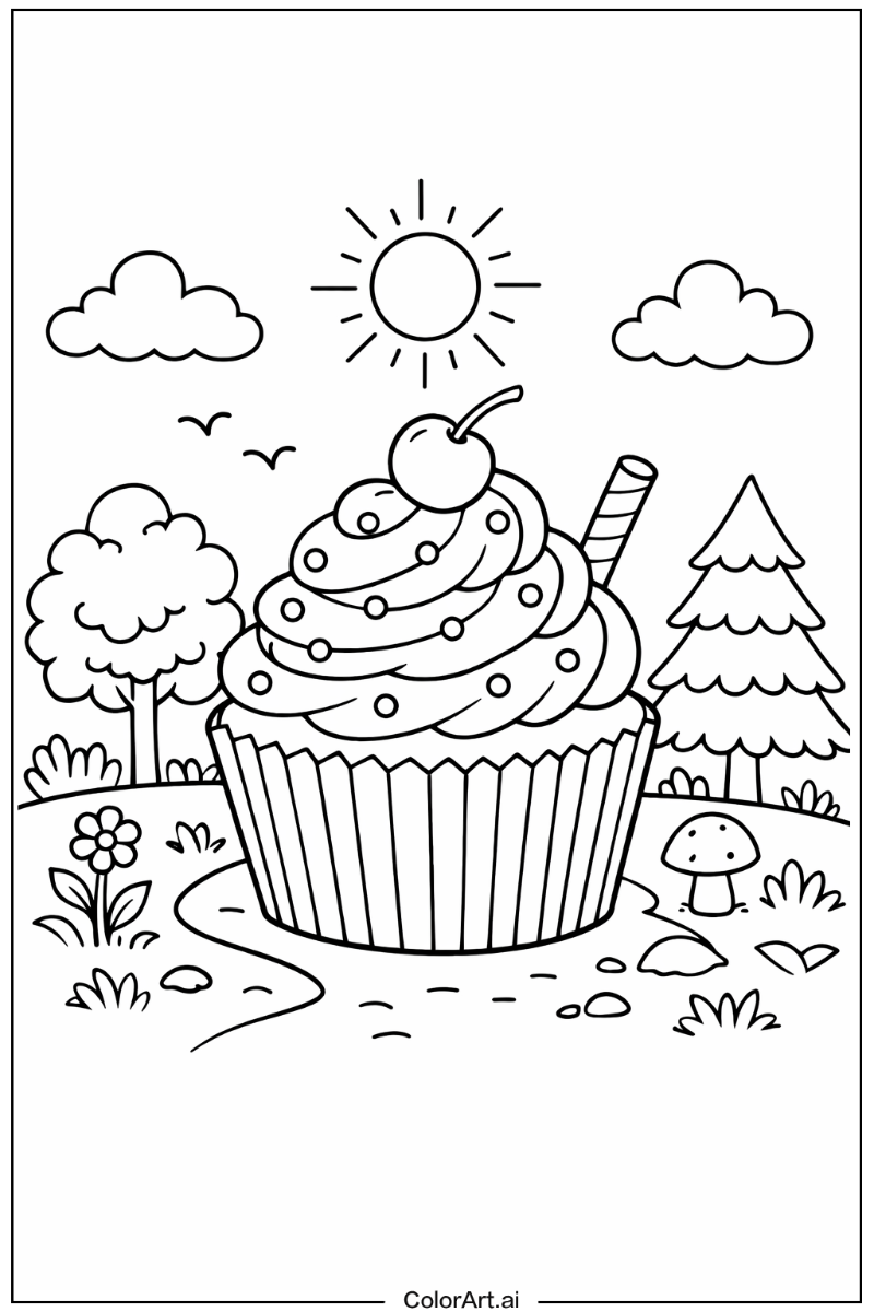 cupcake in Nature 1
