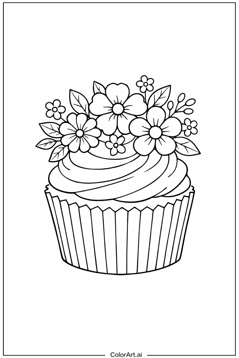cupcake with Flowers 1