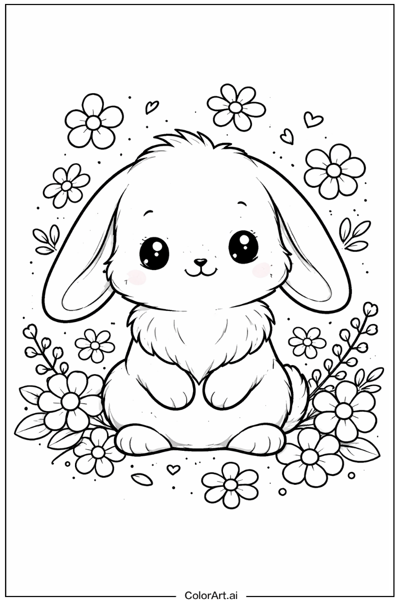 cute animal with Flowers 3