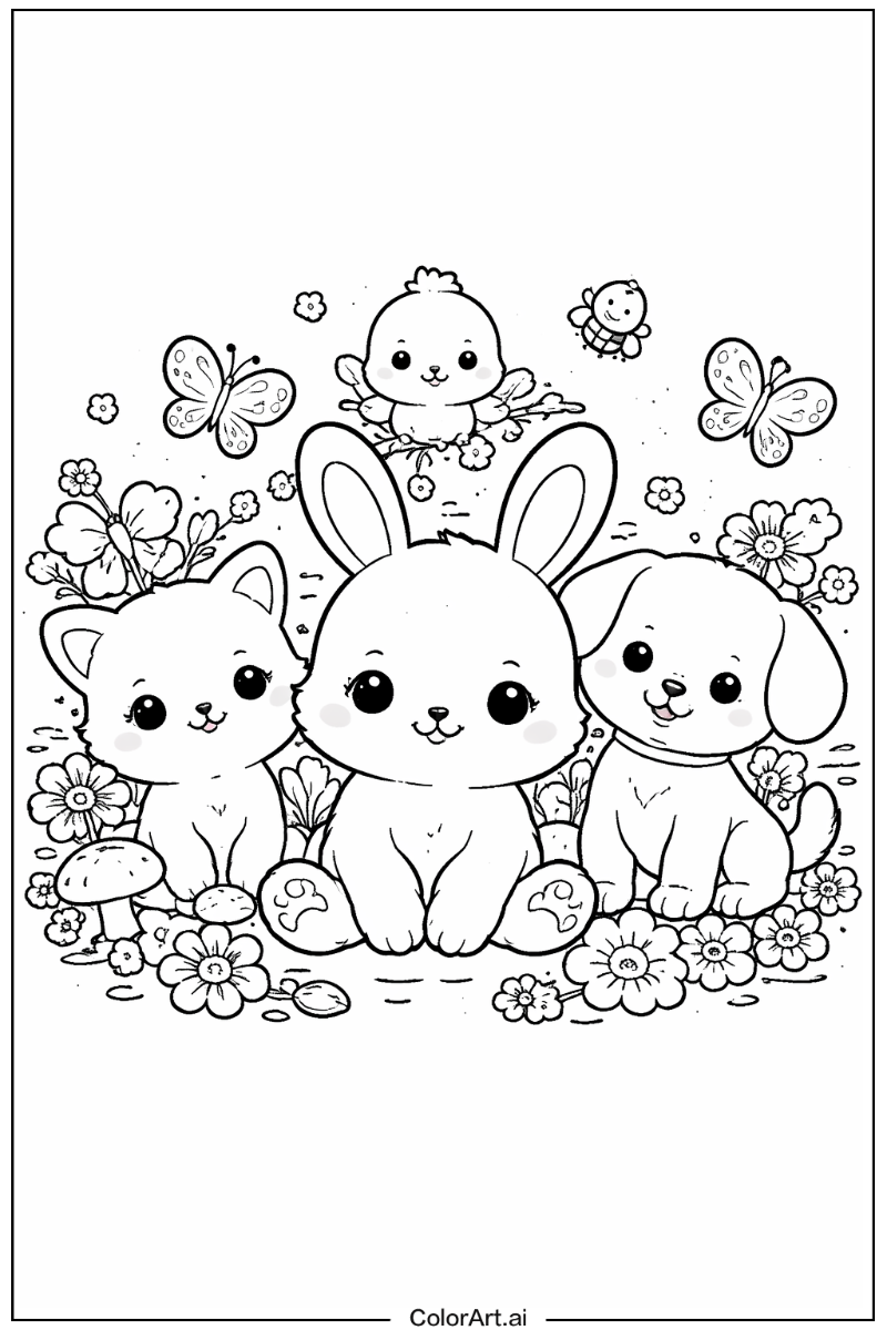 cute animal with Friends 4