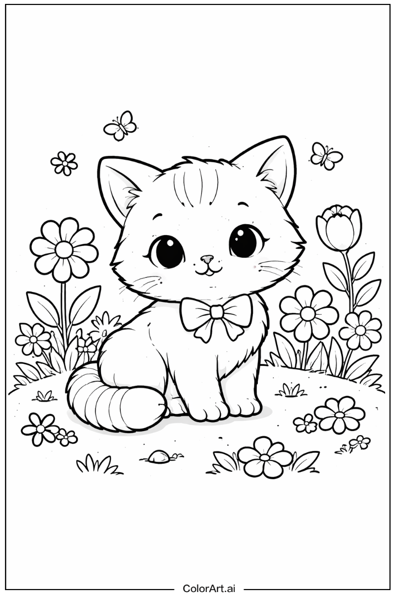 cute cat in a Garden 2