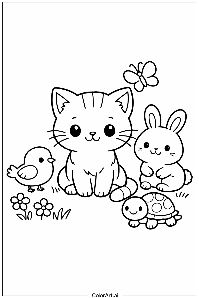 cute cat with Friends 2