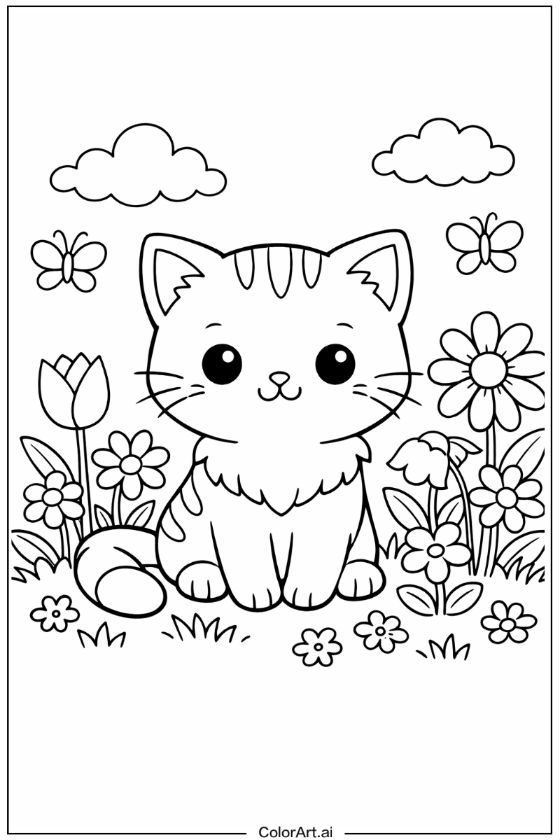 cute cat in a Garden 3