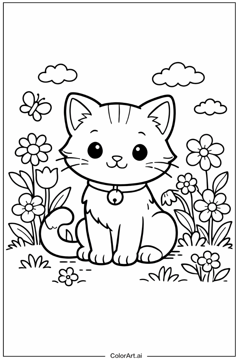 cute cat in a Garden 4