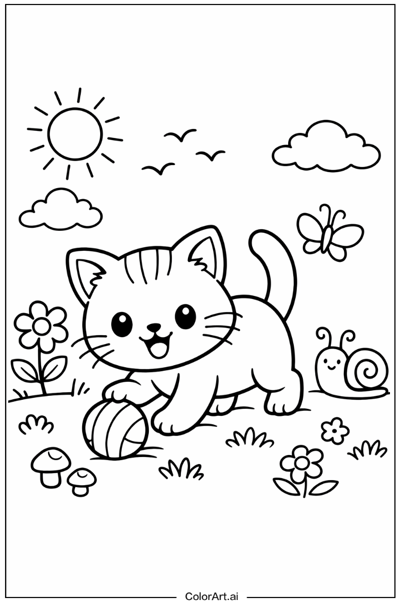 cute cat Playing Outside 4