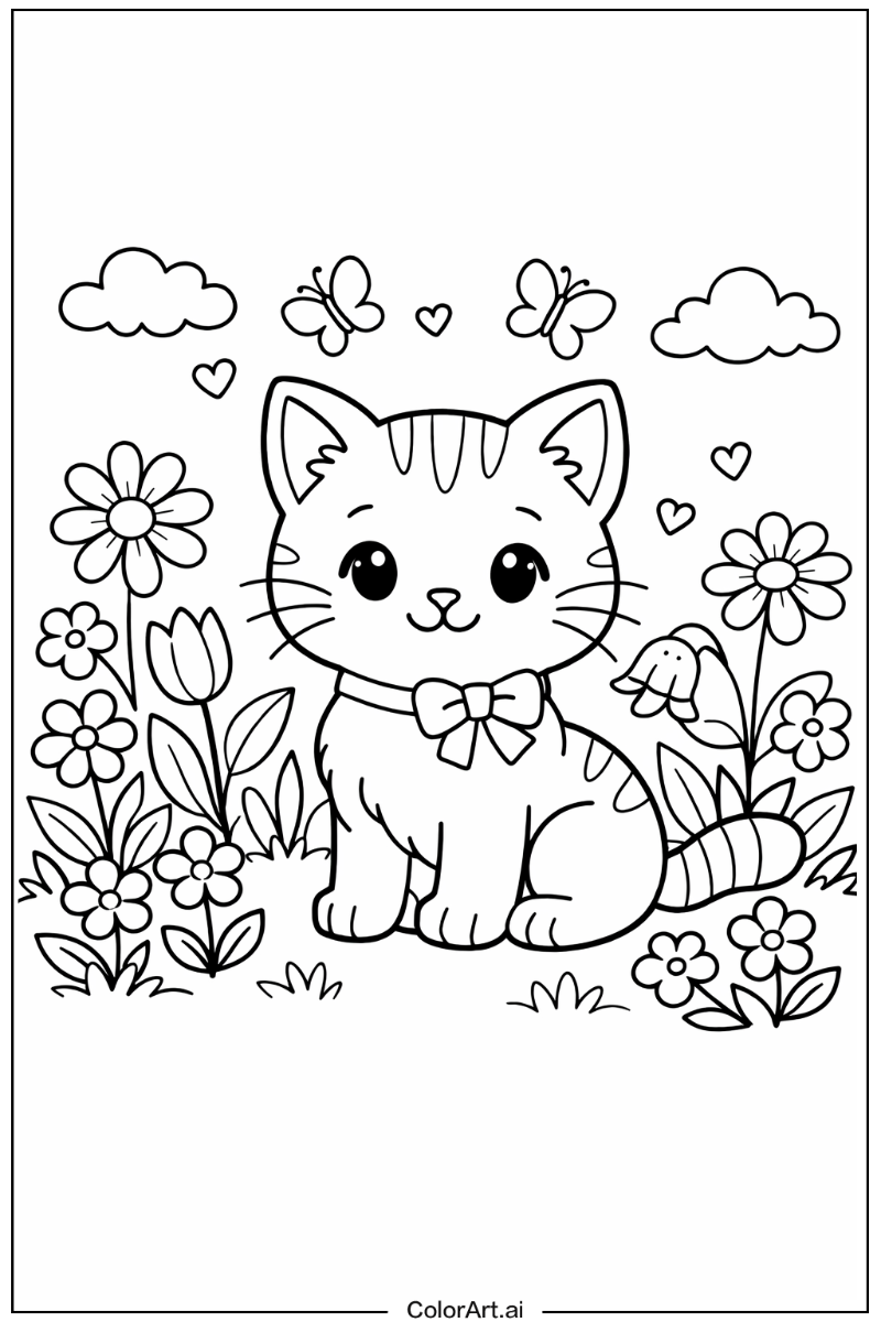 cute cat in a Garden 5