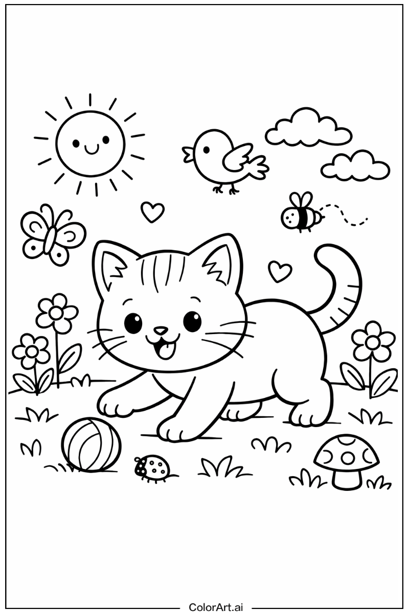 cute cat Playing Outside 5