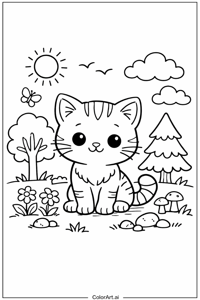 cute cat in Nature 1