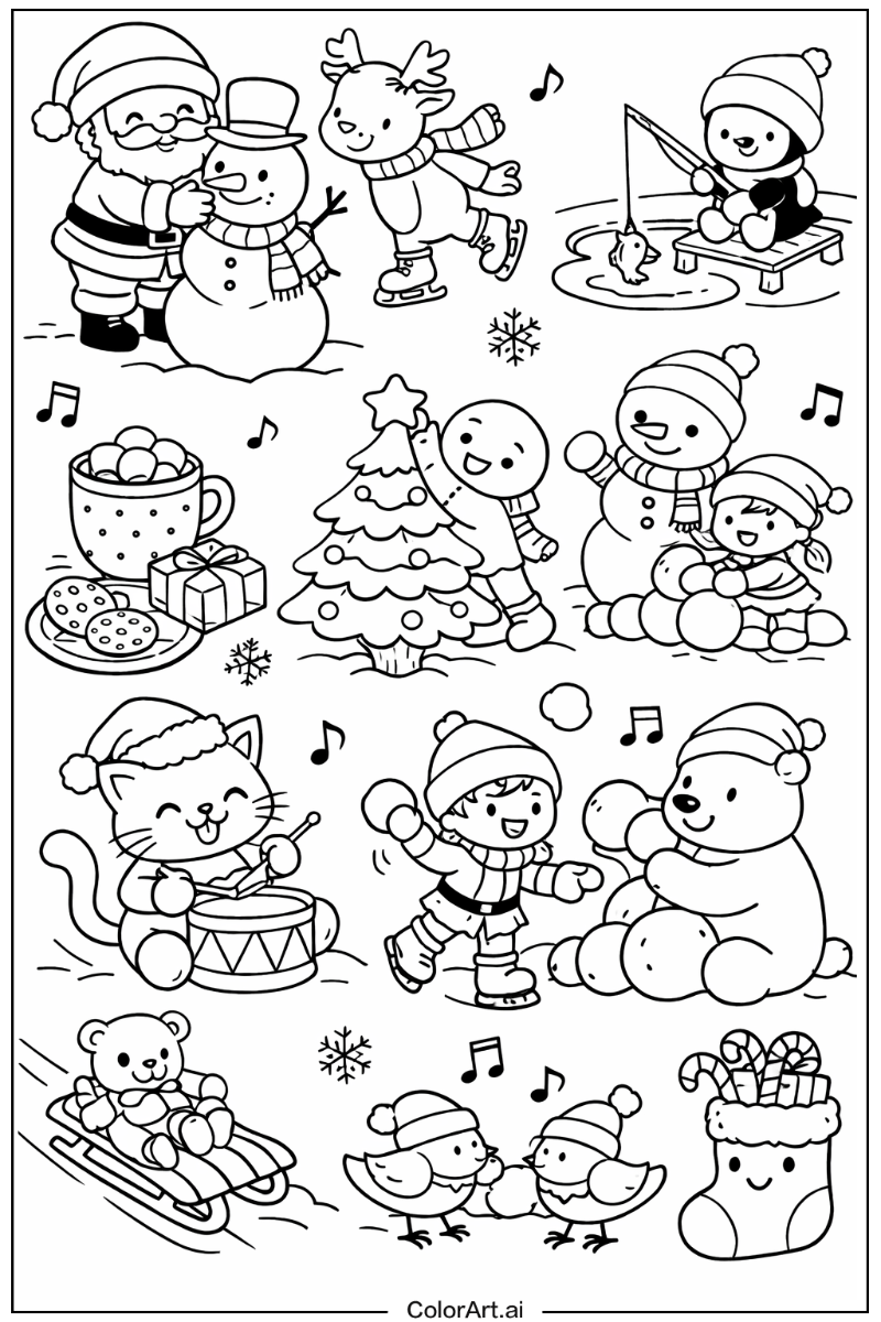 cute christmas Having Fun 3