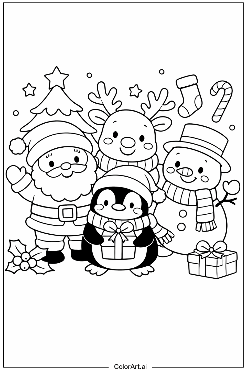 cute christmas with Friends 1