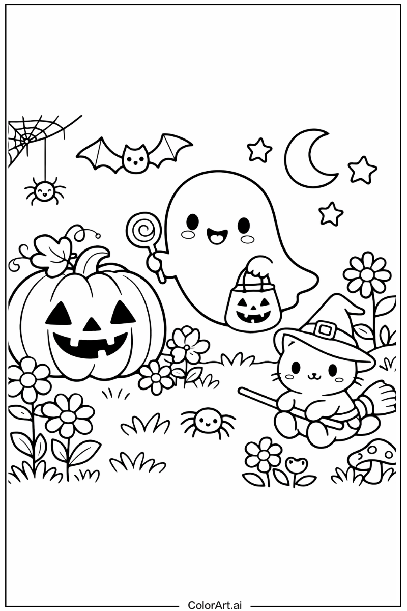 cute halloween in a Garden 2