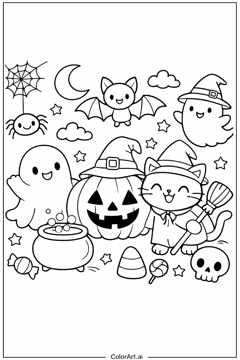 cute halloween with Friends 2