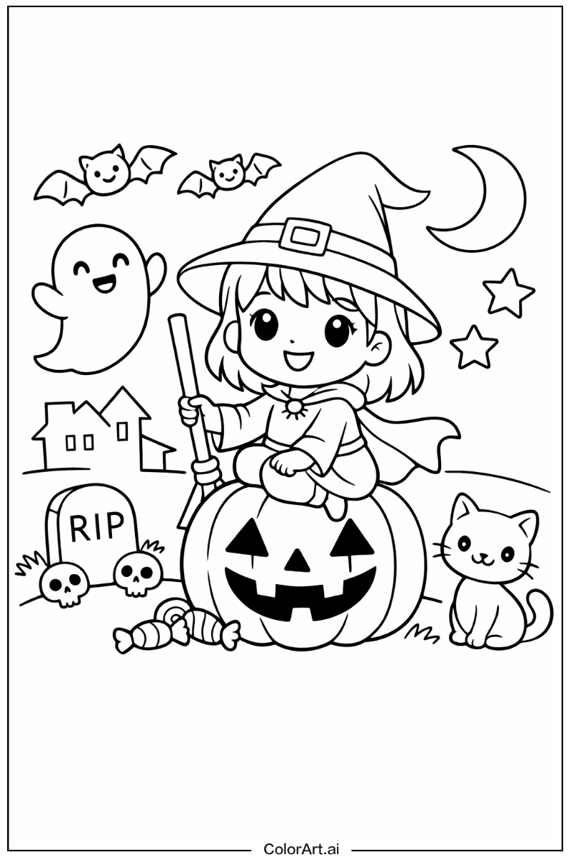 Smiling cute halloween 2