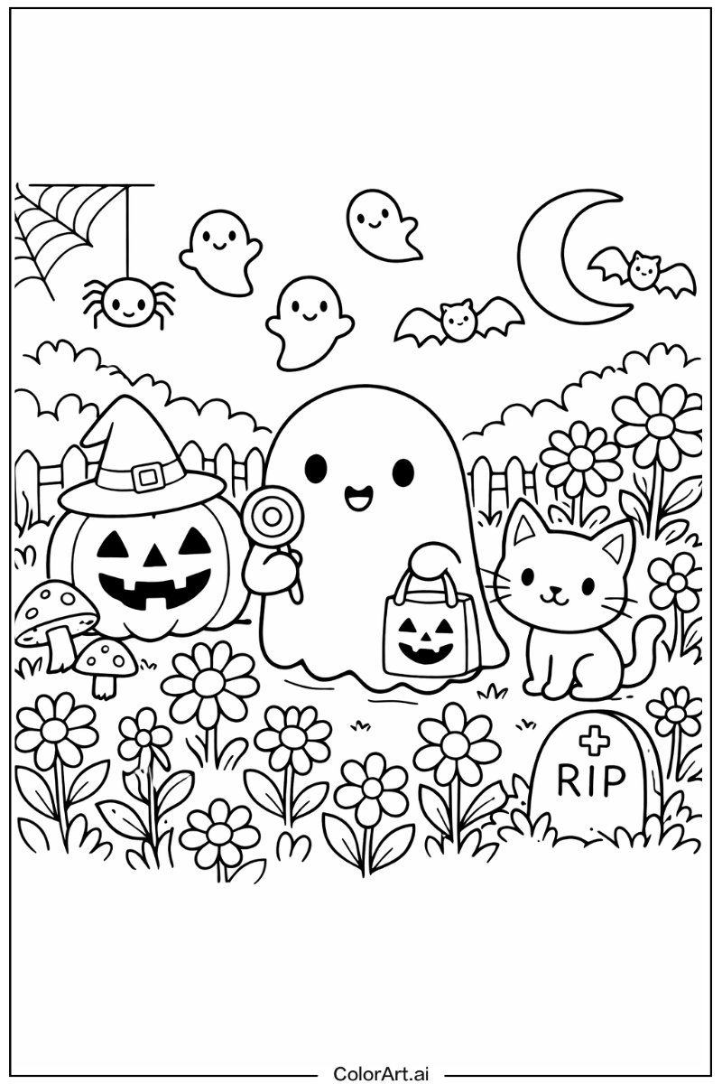 cute halloween in a Garden 3