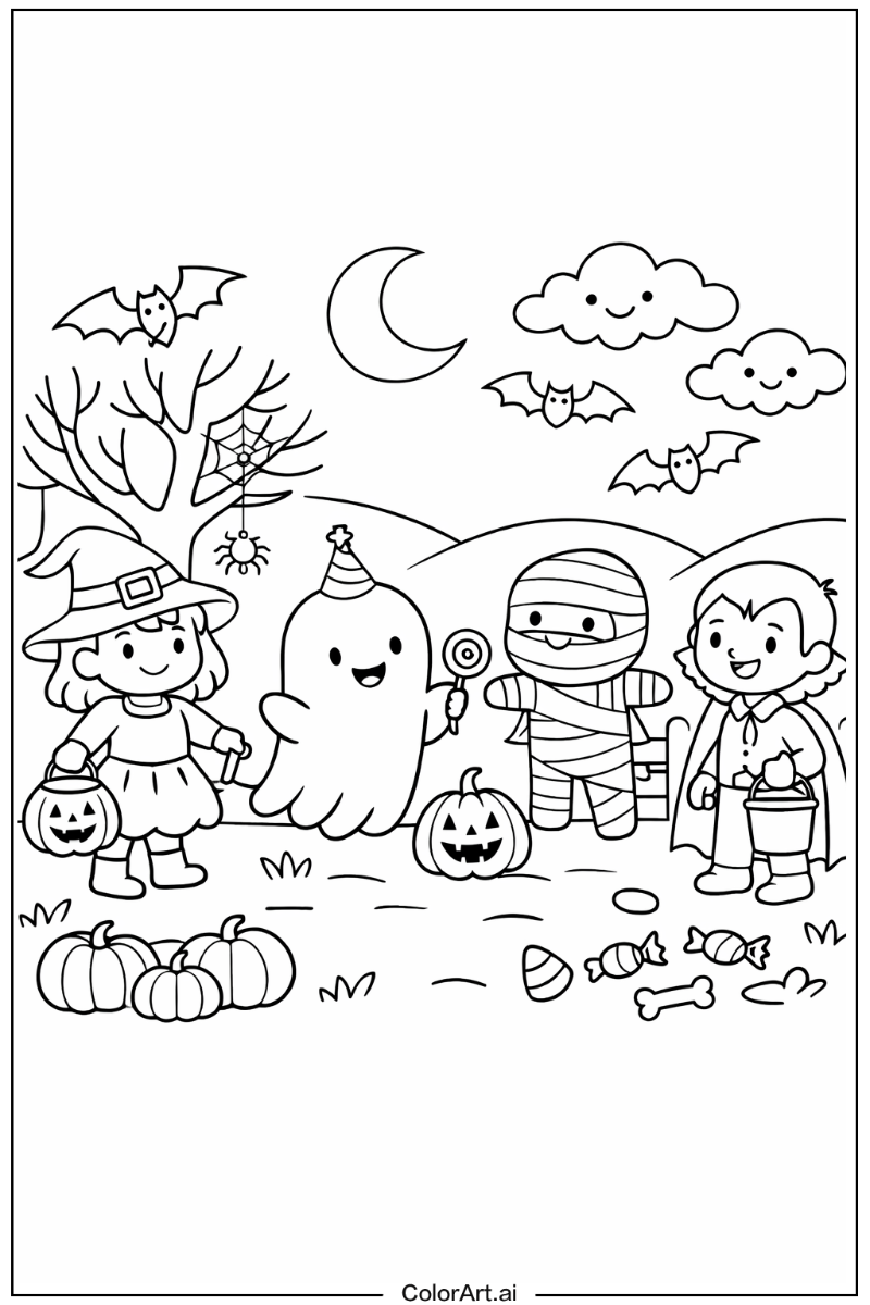 cute halloween Playing Outside 3