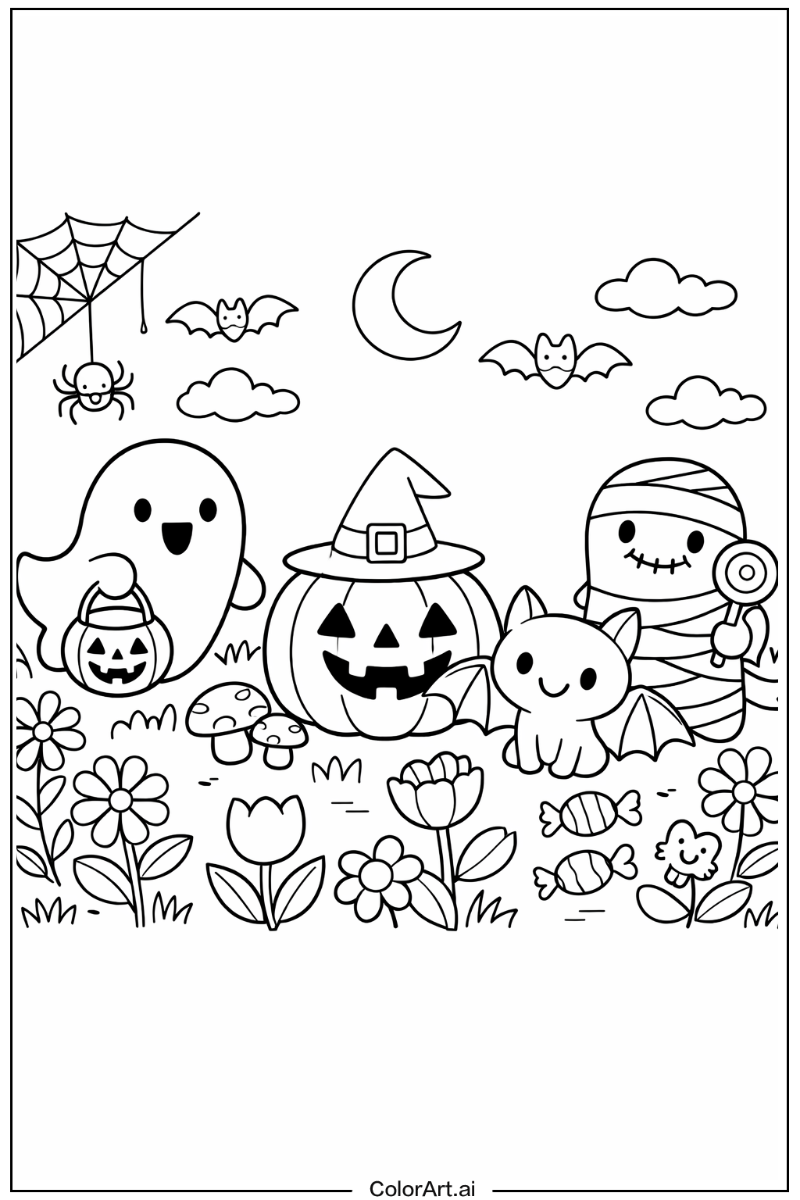 cute halloween in a Garden 4