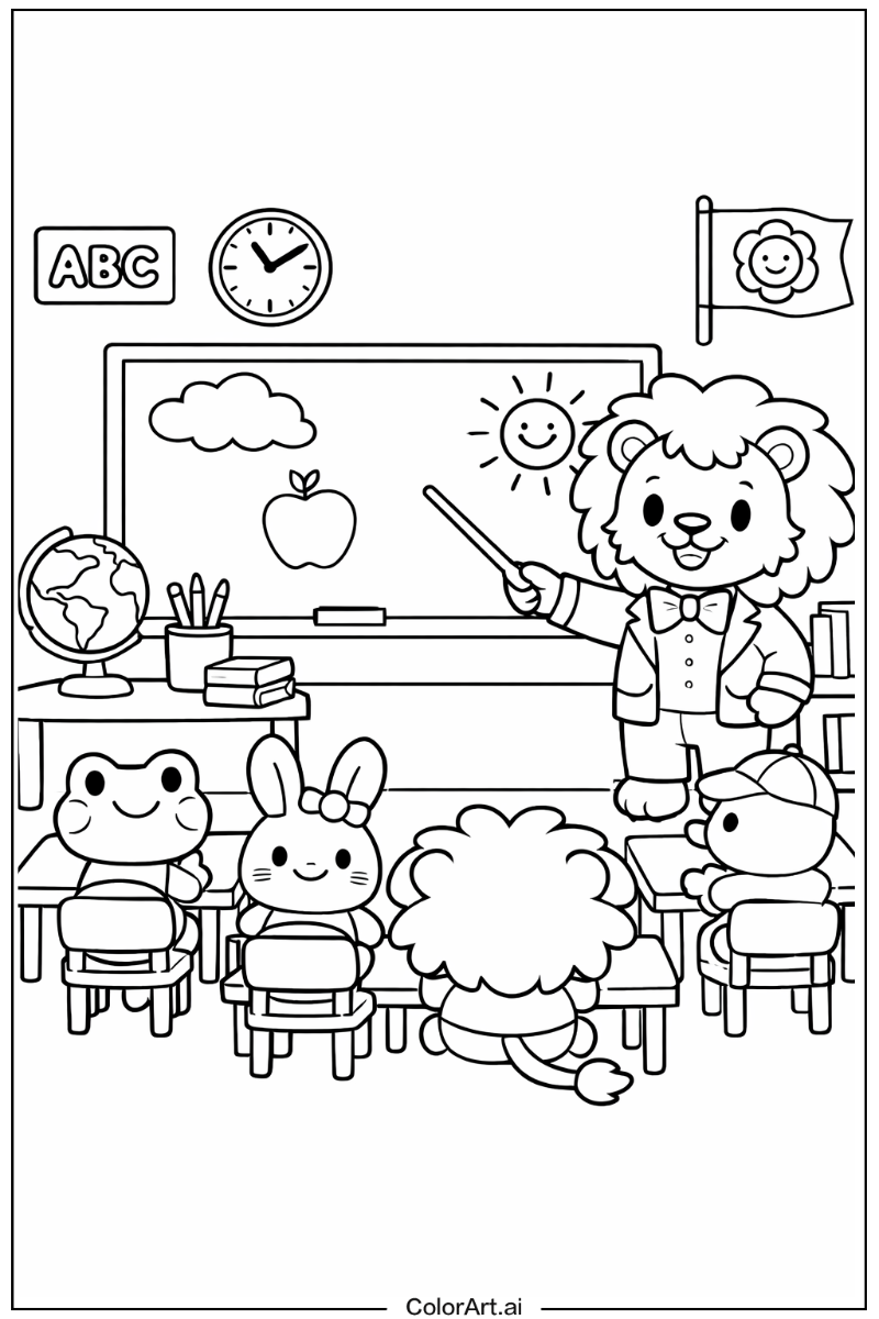 Classroom scene Dandy's world Design